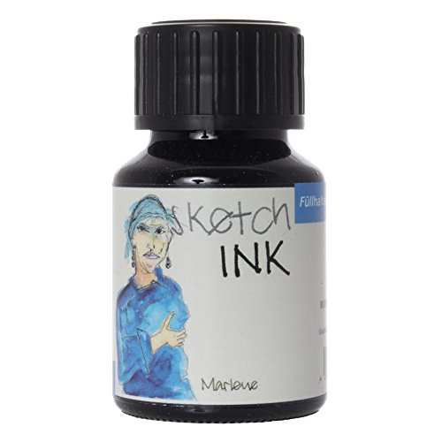 Rohrer & Klingner sketchINK Schreib- und Zeichentinte - 50ml Flakon - Azur | Marlene von Rohrer & Klingner