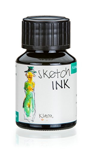 Rohrer & Klingner sketchINK Schreib- und Zeichentinte - 50ml Flakon - Türkis | Klara von Rohrer & Klingner