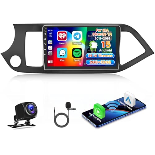 Roinvou 2+64G Android Autoradio Navi für KIA Picanto TA 2011-2016 mit Wireless Carplay und Android Auto, 9 Zoll Touchscreen Radio mit WiFi GPS Mirror Link Bluetooth EQ FM/RDS SWC Rückfahrkamera Roinvou 2+64G Android Autoradio Navi für KIA Picanto TA 2011-2016 mit Wireless Carplay und Android Auto, 9 Zoll Touchscreen Radio mit WiFi GPS Mirror Link Bluetooth EQ FM/RDS SWC Rückfahrkamera von Roinvou