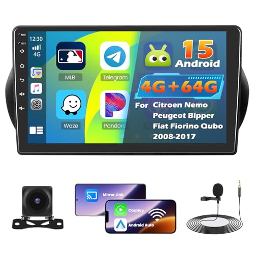 Roinvou 4+64G Autoradio Android für Citroen Nemo/Peugeot Bipper/FIAT Fiorino Qubo 2008-2017 Carplay Android Auto, 2Din Radio mit 10 Zoll Bildschirm WiFi GPS Bluetooth 32EQ FM/RDS SWC Rückfahrkamera Roinvou 4+64G Autoradio Android für Citroen Nemo/Peugeot Bipper/FIAT Fiorino Qubo 2008-2017 Carplay Android Auto, 2Din Radio mit 10 Zoll Bildschirm WiFi GPS Bluetooth 32EQ FM/RDS SWC Rückfahrkamera von Roinvou