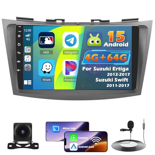 Roinvou 4+64G Autoradio Android für Suzuki Ertiga 2012-2017 Suzuki Swift 2011-2017 mit Carplay Android Auto, 9 Zoll Bildschirm 2Din Radio Mirror Link WiFi GPS Bluetooth 32EQ FM/RDS SWC Rückfahrkamera Roinvou 4+64G Autoradio Android für Suzuki Ertiga 2012-2017 Suzuki Swift 2011-2017 mit Carplay Android Auto, 9 Zoll Bildschirm 2Din Radio Mirror Link WiFi GPS Bluetooth 32EQ FM/RDS SWC Rückfahrkamera von Roinvou