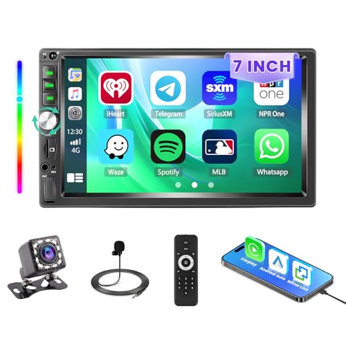 Roinvou Autoradio 2Din mit 7 Zoll Bildschirm mit CarPlay/Android Auto, Auto Radio Touch Diaplay MP5 Bluetooth mit EQ USB AUX TF FM Radio Unterstützung Mirror Link Lenkradsteuerung+Rückfahrkamera Roinvou Autoradio 2Din mit 7 Zoll Bildschirm mit CarPlay/Android Auto, Auto Radio Touch Diaplay MP5 Bluetooth mit EQ USB AUX TF FM Radio Unterstützung Mirror Link Lenkradsteuerung+Rückfahrkamera von Roinvou