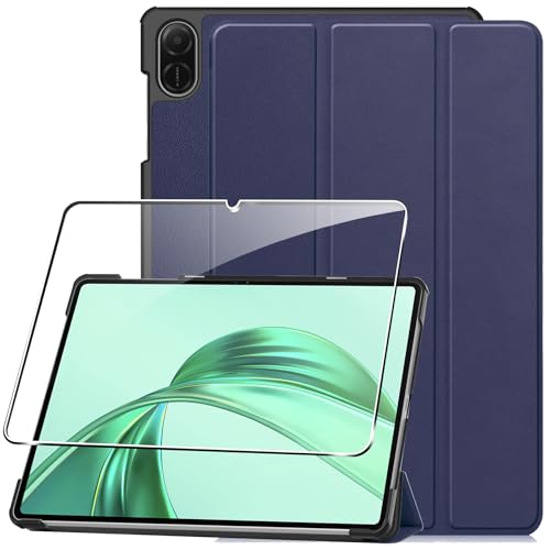 Hülle für Honor Pad X8a 11" 2024 Tablette Case Cover+1 Stücks Schutzglas Schutzfolie -Blau von Rojeuinn