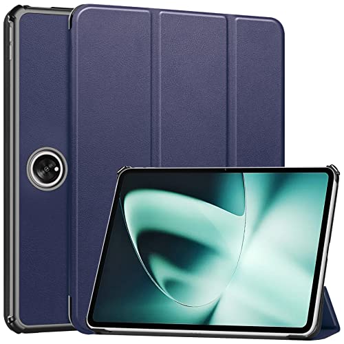 Hülle für Oppo Pad 2/Oneplus Pad Tablette Case Cover,Ultra Schlank Superleicht Dreifach Falt Klapp Schutzhülle Case mit Auto Schlaf/Wach Funktion - Blue von Rojeuinn