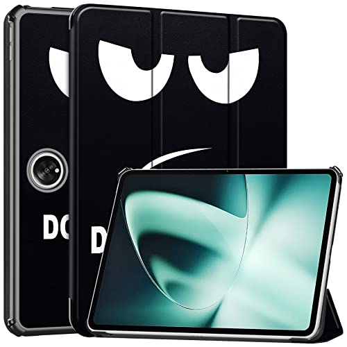 Hülle für Oppo Pad 2/Oneplus Pad Tablette Case Cover,Ultra Schlank Superleicht Dreifach Falt Klapp Schutzhülle Case mit Auto Schlaf/Wach Funktion - Don't Touch von Rojeuinn