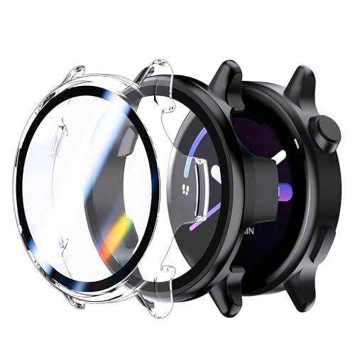 Rojeuinn 2 Hülle für G-Armin Vivoactive 6 Schutzhülle mit Displayschutz, Hard PC 360° Rundum Anti Kratz Anti Staub Ultradünne Schutzhülle-Schwarz+Transparent Rojeuinn 2 Hülle für G-Armin Vivoactive 6 Schutzhülle mit Displayschutz, Hard PC 360° Rundum Anti Kratz Anti Staub Ultradünne Schutzhülle-Schwarz+Transparent von Rojeuinn