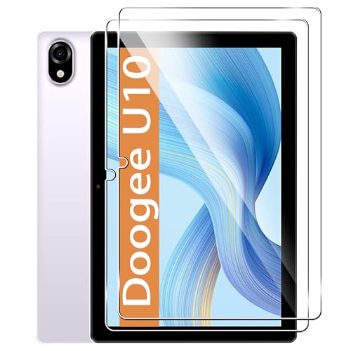 Rojeuinn 2 Stück Schutzglas Kompatibel mit DOOGEE U10 Tablet 10.1 Zoll Panzerfolie Schutzfolie,9H Härte Anti-Kratzen Displayschutz von Rojeuinn