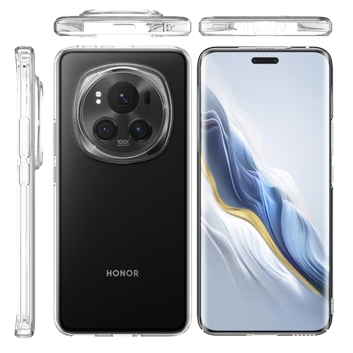 Rojeuinn Hülle für Honor Magic 6 Pro Handyhülle,Weiche TPU Silikon Stoßfest Schutzhülle Handy Case-Transparente von Rojeuinn