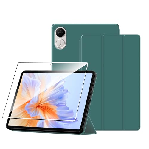 Rojeuinn Hülle für Honor Pad V9 11.5" 2025 Tablette Case Cover+ 1 Stücks Schutzglas Schutzfolie -Grün von Rojeuinn