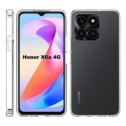 Rojeuinn Hülle für Honor X6A 4G Handyhülle,Weiche TPU Silikon Stoßfest Schutzhülle Handy Case-Transparente von Rojeuinn