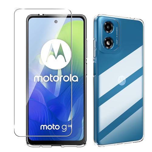 Rojeuinn Hülle für Motorola Moto E14/ G24/ G04/ G04S Handyhülle+1 Stücks Schutzglas Schutzfolie,Weiche TPU Silikon Stoßfest Schutzhülle Handy Case-Blue Rojeuinn Hülle für Motorola Moto E14/ G24/ G04/ G04S Handyhülle+1 Stücks Schutzglas Schutzfolie,Weiche TPU Silikon Stoßfest Schutzhülle Handy Case-Blue von Rojeuinn