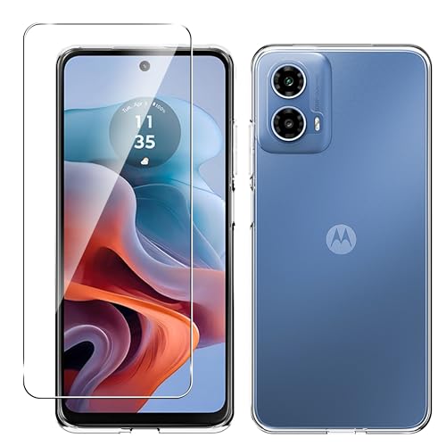Rojeuinn Hülle für Motorola Moto G34 5G Handyhülle+1 Stücks Schutzglas Schutzfolie,Weiche TPU Silikon Stoßfest Schutzhülle Handy Case Rojeuinn Hülle für Motorola Moto G34 5G Handyhülle+1 Stücks Schutzglas Schutzfolie,Weiche TPU Silikon Stoßfest Schutzhülle Handy Case von Rojeuinn
