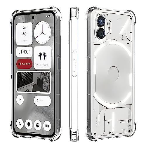 Rojeuinn Hülle für Nothing Phone (2) Handyhülle,Weiche TPU Silikon Stoßfest Schutzhülle Handy Case-Transparente 2 von Rojeuinn