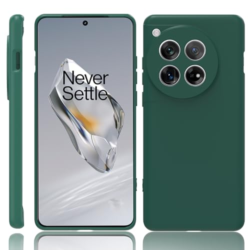 Rojeuinn Hülle für OnePlus 12 5G Handyhülle,Stoßfest Soft Matte Schutzhülle Handy Case-Green von Rojeuinn