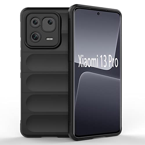 Rojeuinn Hülle für Xiaomi 13 Pro 5G Handyhülle,Weiche TPU Silikon Stoßfest Schutzhülle Handy Case-Schwarz von Rojeuinn