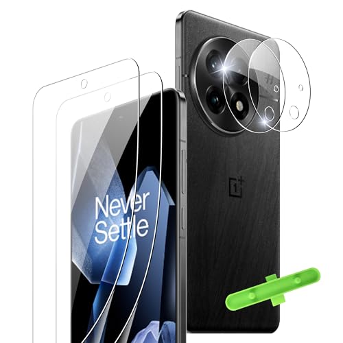 Rojeuinn Schutzfolie für Oneplus 13 5G Displayschutz,[2 Stück Weich TPU Displayschutzfolie und 2 Stück Kameraschutz Panzerfolie],Anti-Fingerabdruck,HD Flexibler Displayschutzfolie von Rojeuinn