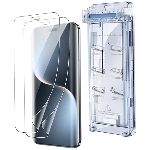 Rojeuinn Weicher Displayschutz für Honor Magic 7 Pro, 2 Stück,gehärtetes Glas,Flexibler Schutz mit automatischem Staubentfernungs-Installationswerkzeug,Keine Blasen,Anti-Drop,Anti-Kratzer von Rojeuinn