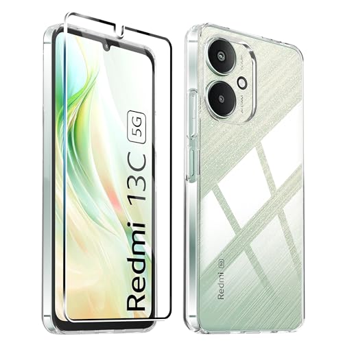 Rojeuinn hülle für Xiao Redmi 13C 5G/13C 4G +1 Stücks panzerglas, 9H Härte Schutzglas Ultra-klar Displayschutzfolie, Soft Handyhüll Matte Schutzhülle Handy Case -Transparent Rojeuinn hülle für Xiao Redmi 13C 5G/13C 4G +1 Stücks panzerglas, 9H Härte Schutzglas Ultra-klar Displayschutzfolie, Soft Handyhüll Matte Schutzhülle Handy Case -Transparent von Rojeuinn