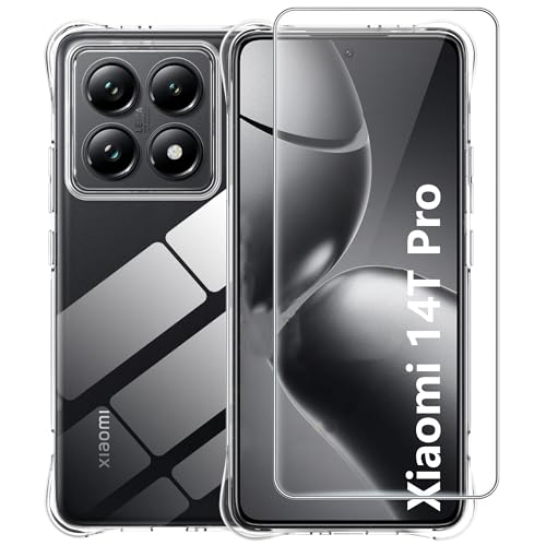 Rojeuinn hülle für Xiaomi 14T pro + 1 Stücks panzerglas, 9H Härte Ultra-klar Displayschutzfolie,Soft Matte Schutzhülle Handy Case -Transparent Rojeuinn hülle für Xiaomi 14T pro + 1 Stücks panzerglas, 9H Härte Ultra-klar Displayschutzfolie,Soft Matte Schutzhülle Handy Case -Transparent von Rojeuinn