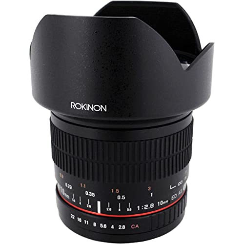 Rokinon 10mm F2.8 ED AS NCS CS Ultra Wide Angle Lens for Nikon Digital SLR Cameras with AE Chip for Auto Metering (10MAF-N) von Rokinon