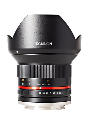 Rokinon 12 mm F2.0 NCS CS Ultra-Weitwinkelobjektiv für Fuji X Mount Digitalkameras (RK12M-FX) (schwarz) von Rokinon