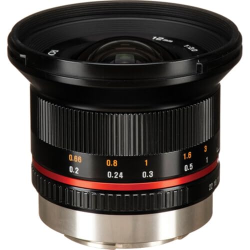 Rokinon 12 mm F2.0 NCS CS Ultra-Weitwinkelobjektiv für Fuji X Mount Digitalkameras (RK12M-FX) (schwarz) von Rokinon