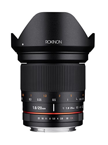 Rokinon 20 mm f/1.8 AS ED UMC Weitwinkelobjektiv mit integriertem AE-Chip für Nikon von Rokinon