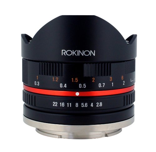 Rokinon 8 mm F2.8 UMC Fisheye II Objektiv, für Fuji X Mount Digitalkameras (RK8MBK28-FX), Schwarz von Rokinon