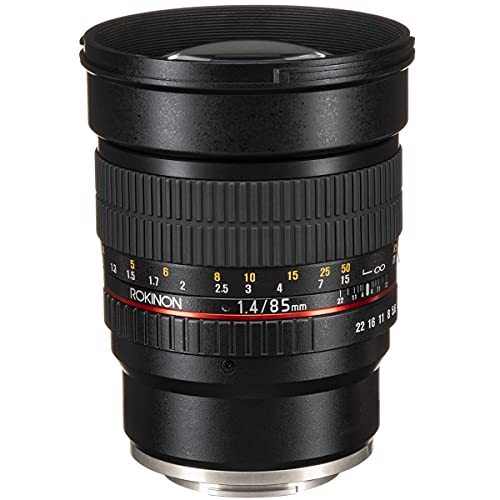 Rokinon 85M-E 85 mm F1.4 Festobjektiv für Sony, E-Mount und andere Kameras, Schwarz von Rokinon