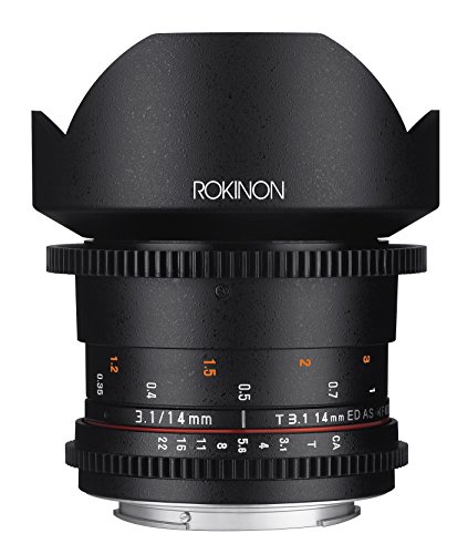 Rokinon Cine DS DS14M-N 14mm T3.1 ED AS IF UMC Full Frame Cine Weitwinkelobjektiv für Nikon von Rokinon