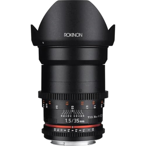 Rokinon Cine DS DS35M-MFT 35mm T1.5 AS IF UMC Full Frame Cine Wide Angle Lens for Olympus and Panasonic Micro Four Thirds,Black von Rokinon