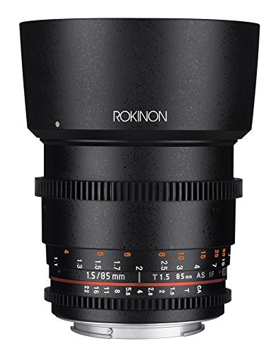 Rokinon Cine DS DS85M-N 85 mm T1.5 AS IF UMC Full Frame Cine Fixed Objektiv für Nikon von Rokinon
