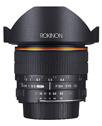 Rokinon F3.5 Fischaugenobjektiv, 8 mm, Nikon, schwarz, None von Rokinon