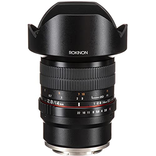 Rokinon FE14M-E 14 mm F2.8 Ultra Wide Objektiv für Sony E-Mount und Festobjektiv für andere Kameras von Rokinon