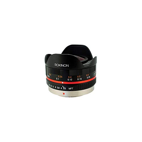 Rokinon FE75MFT-B 7,5 mm F3,5 UMC Fischaugenobjektiv für Micro Four Thirds (Olympus Pen und Panasonic), Schwarz von Rokinon