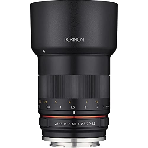 Rokinon Objektiv, 85 mm, f/1.8, manueller Fokus, für Sony E Mount Nex Series Kameras, Schwarz von Rokinon