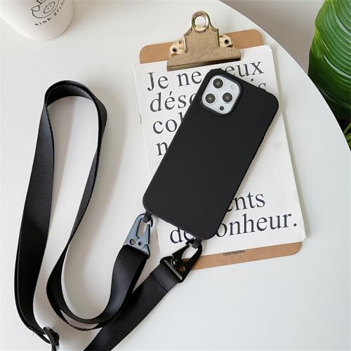 Rokmym Handykette Hülle Kompatibel mit iPhone 13 Pro,Verstellbarer Halskette Handyhülle,Schutzhülle mit Band Kordel TPU Bumper Stoßfest Silikonhülle zum Umhängen Necklace Hülle,schwarz Rokmym Handykette Hülle Kompatibel mit iPhone 13 Pro,Verstellbarer Halskette Handyhülle,Schutzhülle mit Band Kordel TPU Bumper Stoßfest Silikonhülle zum Umhängen Necklace Hülle,schwarz von Rokmym