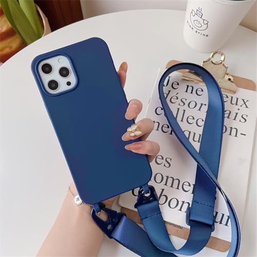 Rokmym Handykette Hülle Kompatibel mit iPhone 14 Pro Max,Verstellbarer Halskette Handyhülle,Schutzhülle mit Band Kordel TPU Bumper Stoßfest Silikonhülle zum Umhängen Necklace Hülle,Marineblau Rokmym Handykette Hülle Kompatibel mit iPhone 14 Pro Max,Verstellbarer Halskette Handyhülle,Schutzhülle mit Band Kordel TPU Bumper Stoßfest Silikonhülle zum Umhängen Necklace Hülle,Marineblau von Rokmym