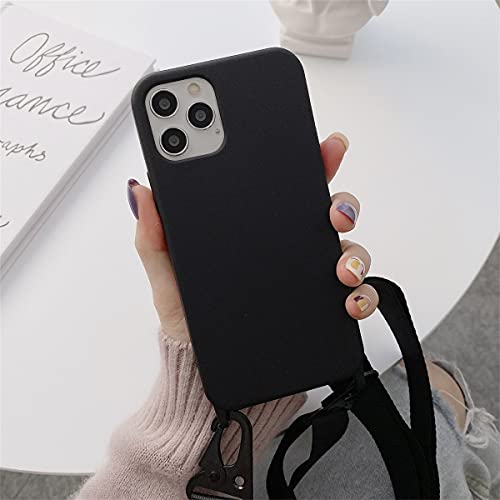 Rokmym Handykette Hülle kompatibel mit iPhone 11 Pro Nylon Schultergurt Weich Silikon Handyhülle mit Stylische Band Kordel zum Umhängen Schutzhülle Case Cover für iPhone 11 Pro. von Rokmym