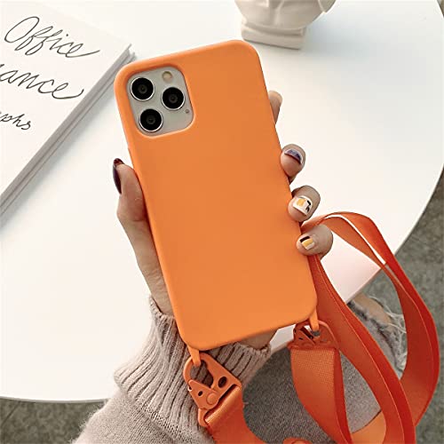 Rokmym Handykette Hülle kompatibel mit iPhone 13 Mini Nylon Schultergurt Weich Silikon Handyhülle mit Stylische Band Kordel zum Umhängen Schutzhülle Case Cover für iPhone 13 Mini. von Rokmym