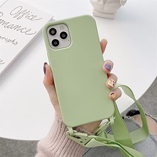 Rokmym Handykette Hülle kompatibel mit iPhone 13 Pro Max Nylon Schultergurt Weich Silikon Handyhülle mit Stylische Band Kordel zum Umhängen Schutzhülle Case Cover für iPhone 13 Pro Max. von Rokmym