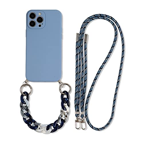 Rokmym La Mode Handykette Hülle Kompatibel mit iPhone 11 TPU Handyhülle 3 in 1 Armband Lanyard Schutzhülle aus weichem Silikon mit Handschlaufe Mode Schutzhülle für iPhone 11 von Rokmym