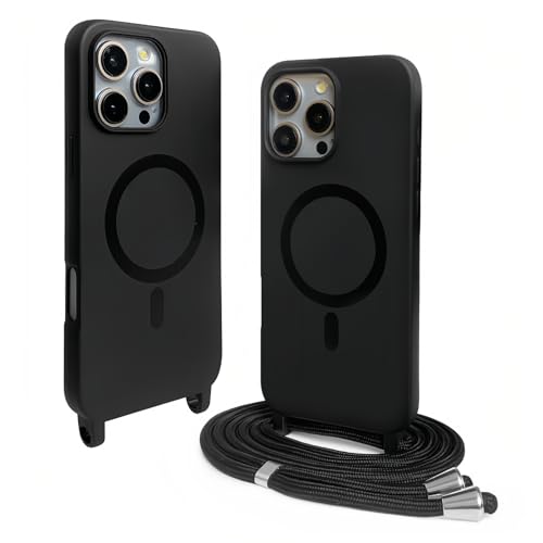 Rokmym Magnetische Handykette Hülle für iPhone 14 Pro mit Band,Handyhülle Kompatibel mit Mag-Safe Verstellbarer Halskette Handyhülle Tasche TPU Bumper Cover für iPhone 14 Pro,schwarz Rokmym Magnetische Handykette Hülle für iPhone 14 Pro mit Band,Handyhülle Kompatibel mit Mag-Safe Verstellbarer Halskette Handyhülle Tasche TPU Bumper Cover für iPhone 14 Pro,schwarz von Rokmym