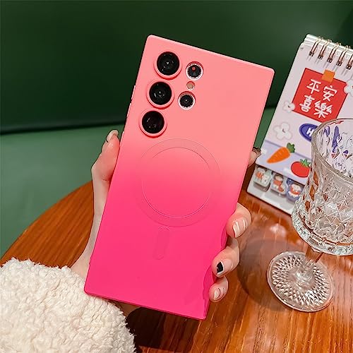 Rokmym für Samsung Galaxy S22 Ultra Hülle, kompatibel mit Mag-Safe Doppelfarbverlauf Magnet Hülle mit Linsenschutzfolie,Starke Magnetische Adsorption Case Cover für Samsung Galaxy S22 Ultra Rokmym für Samsung Galaxy S22 Ultra Hülle, kompatibel mit Mag-Safe Doppelfarbverlauf Magnet Hülle mit Linsenschutzfolie,Starke Magnetische Adsorption Case Cover für Samsung Galaxy S22 Ultra von Rokmym