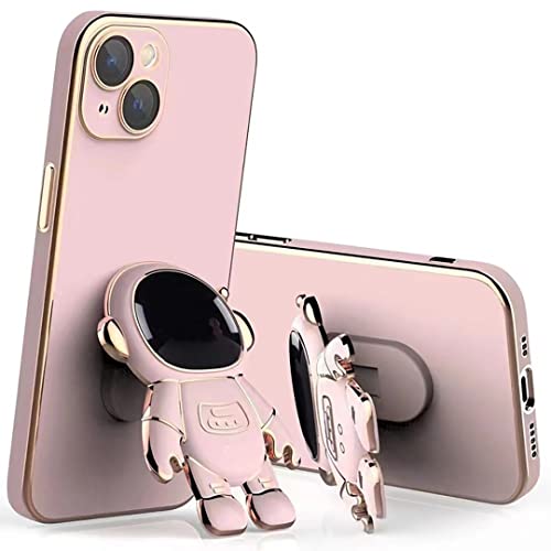 Rokmym iPhone 12 Pro Max Karikatur hülle mit Ständer Slim Astronaut Handyhülle für iPhone 12 Pro Max Galvanisierte Hülle für iPhone 12 Pro Max für Magnetische Autohalterung Metallrahmen Case Cover von Rokmym