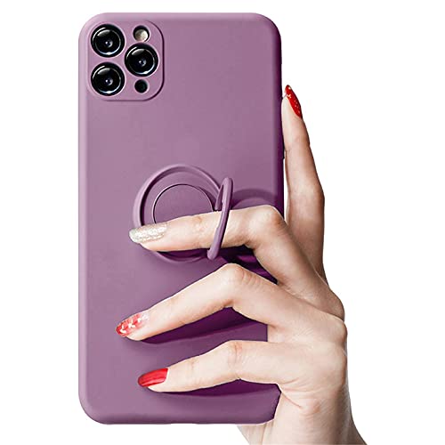 Rokmym kompatibel mit iPhone 13 Pro Max Hülle Silicone mit 360 Grad Ring Ständer Slim Handyhülle für Magnetische Autohalterung Microfaser innenfutte Stoßfest Schutzhülle Case für iPhone 13 Pro Max von Rokmym