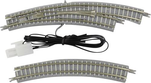 Rokuhan 7297058 Z Gleis (mit Bettung) Bogenweiche, elektrisch, rechts 30° 195 mm, 220mm 1St. von Rokuhan