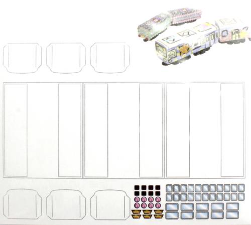 Rokuhan SA0007-2 Z Shorty Wagen-Aufkleber, zur Eigendekoration des 7297911 Gehäuse von Rokuhan