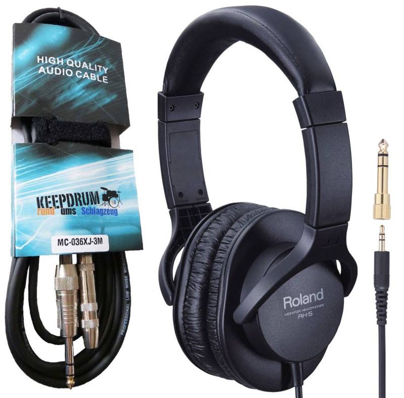 Roland Audio Roland RH-5 mit 3m Verlängerungskabel HiFi-Kopfhörer von Roland Audio