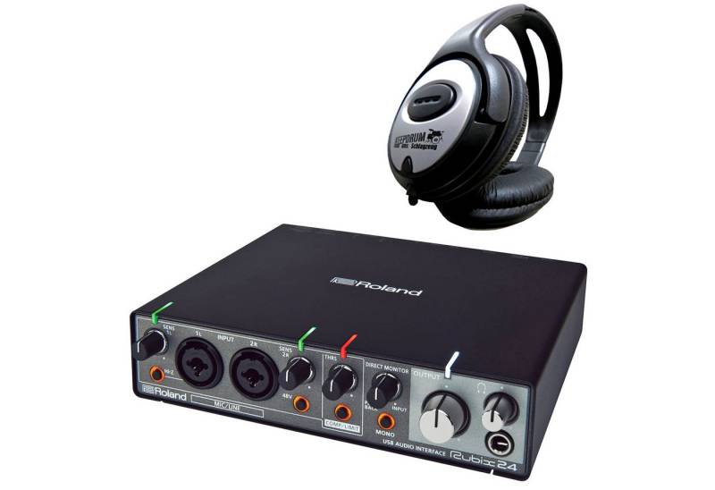 Roland Audio Roland Rubix 24 USB Audio-Interface + Kopfhörer Digitales Aufnahmegerät von Roland Audio